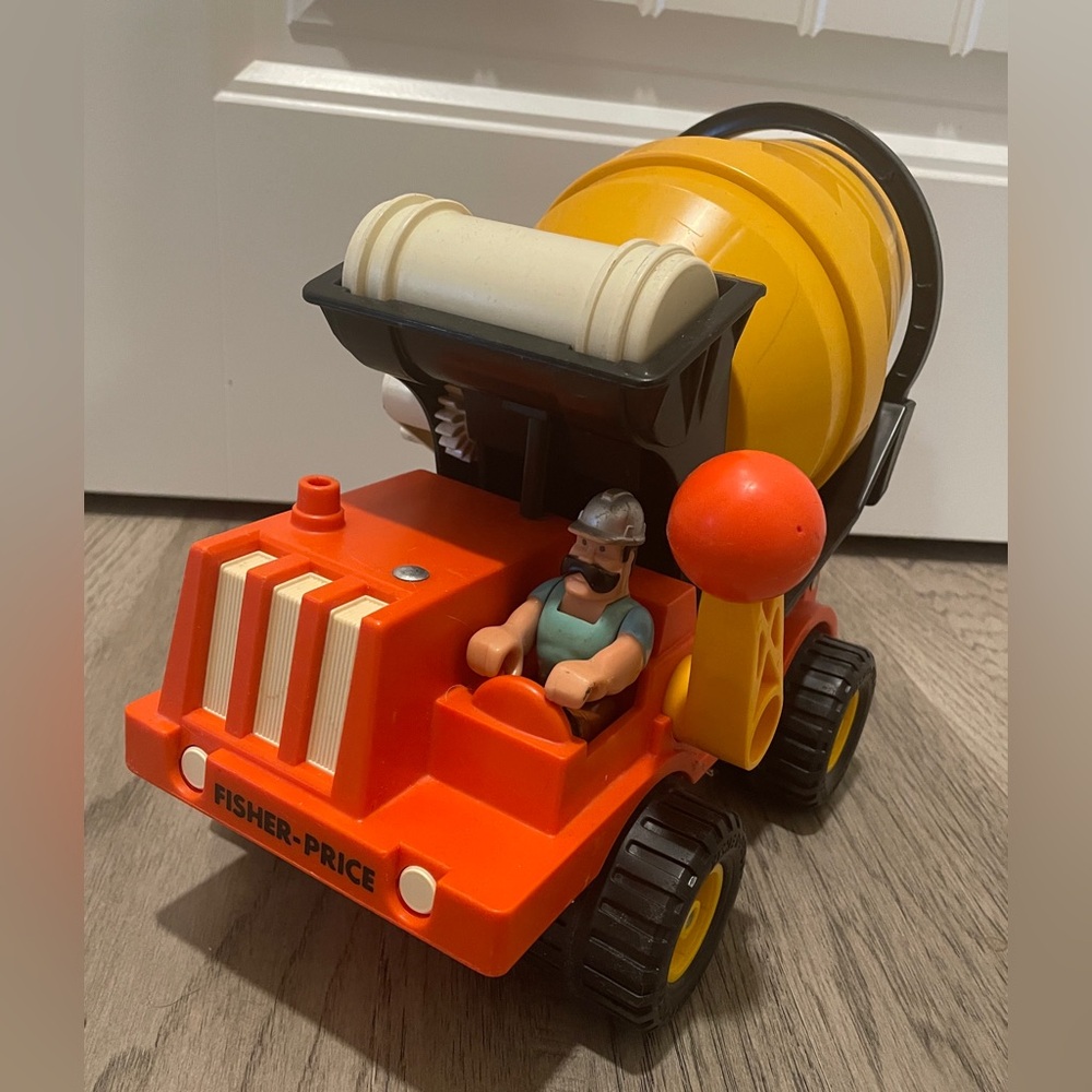 Vintage Fisher Price Husky Helper Cement Mixer Dump Truck #315